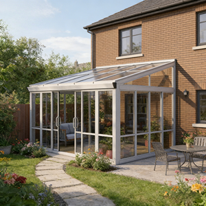 Veranda di Lusso con Tetto Rigido in Vetro e Telaio in Alluminio, Stanza Esterna Impermeabile per Tutte le Stagioni - Product Image 2