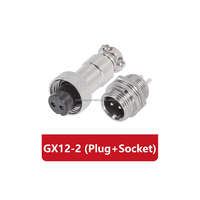 Usine CE RoHS GX12 Type d'écrou 2Pin mâle femelle 12mm connecteur de panneau de fil de prise d'aviation circulaire avec couvercle en plastique