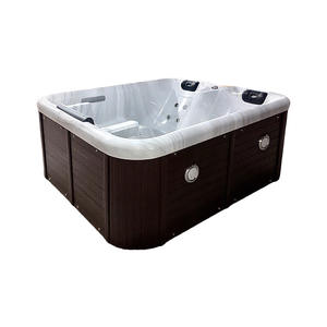 Jacuzzi de Lujo Moderno con Luces LED, Bañera de Hidromasaje de Alta Calidad para Exteriores con Burbujas y Whirlpool - Product Image 1