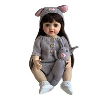 Nouvelle poupée reborn Dudu 2025, poupée réaliste en vinyle pour bébé avec costume tendance