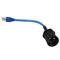 WZUMER Connecteur RJ45 étanche à montage sur panneau Connexion Ethernet IP68 avec câble Ethernet