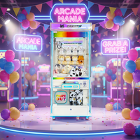 Machine à poupées entièrement transparente populaire pour centre d'arcade, éclairage dégradé coloré, jeux à monnayeur conviviaux pour enfants et adultes