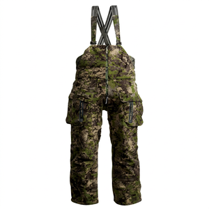 Salopette de chasse imperméable pour garçons, camouflage numérique vert, hiver, fermeture éclair centrale intégrale, poches cargo à double rabat - Product Image 1