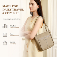 Sac fourre-tout structuré en cuir pleine fleur pour femme avec poche avant zippée et pochette intérieure pour le travail, les voyages, marque privée