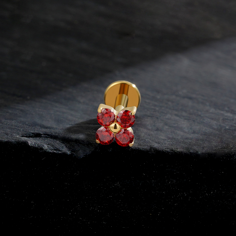 Gold/Garnet CZ