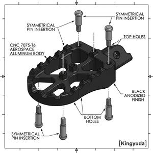 Pedane <span class=keywords><strong>Moto</strong></span> in Alluminio CNC Compatibili con <span class=keywords><strong>690</strong></span> SMC R <span class=keywords><strong>Enduro</strong></span> R 790 1290 Adventure - Product Image 5