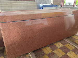 Granite rouge Jhansi de qualité d'exportation 100%, comptoir et sol polis modernes, dalle naturelle élégante et grande pour les utilisations domestiques et en villa - Product Image 2