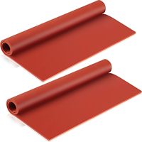 JINHU Industrielle Gummimatte 5mm Dick Glatte Schwarze Bodenmatten 1/1,2/1,5M Breit Harter Bodenschutz Exzellente Rollen