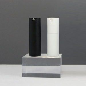 Stock 30ml 50ml White Frosted Plastic <b>Pump</b> Lotion <b>Bottle</b> Serum Cosmetic Serum Packaging Matte Black Airless <b>Pump</b> <b>Bottle</b> - Product Image 1