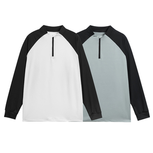Logo personnalisé hommes séchage rapide à manches longues soleil cyclisme coupe-vent épaule impression pêche Culture chemise pull solide - Product Image 1