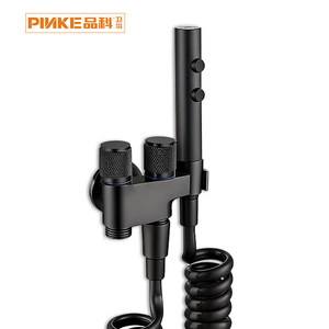 Rubinetti Bidet Moderni in Acciaio Inossidabile per Uso Domestico, Pistola ad <span class=keywords><strong>Acqua</strong></span> ad Alta Pressione, Spray per Pulizia, Una Entrata Due Uscite, Montaggio a Parete per WC - Product Image 1