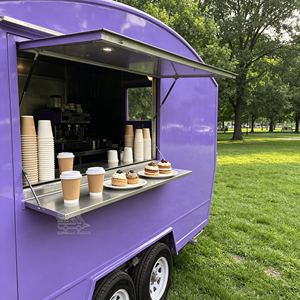 Remolque de Comida Móvil, Camión de Comida con Cocina Completa, Ventana de Servicio Comercial, Camión de Comida, Carrito de Café, Remolque de Comida para Té de Burbujas - Product Image 1