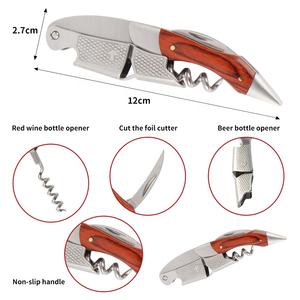 프로모션 다기능 프로모션 다기능 스테인레스 스틸 금속 코르크 휴대용 와인 병따개 사용자 정의 로고 코르크 scree - Product Image 3