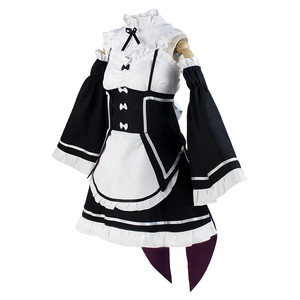Costume de cosplay Rem et Ram Maid pour femmes, ensemble de robes de jeu de rôle d'anime en polyester, automne 2022 - Product Image 2