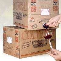 Livré avec des sacs de vin du robinet/jus/soda/boisson Sac personnalisé pour animaux de compagnie/ny/al/pe dans une boîte de 1l 3L 5L 10L 20L.