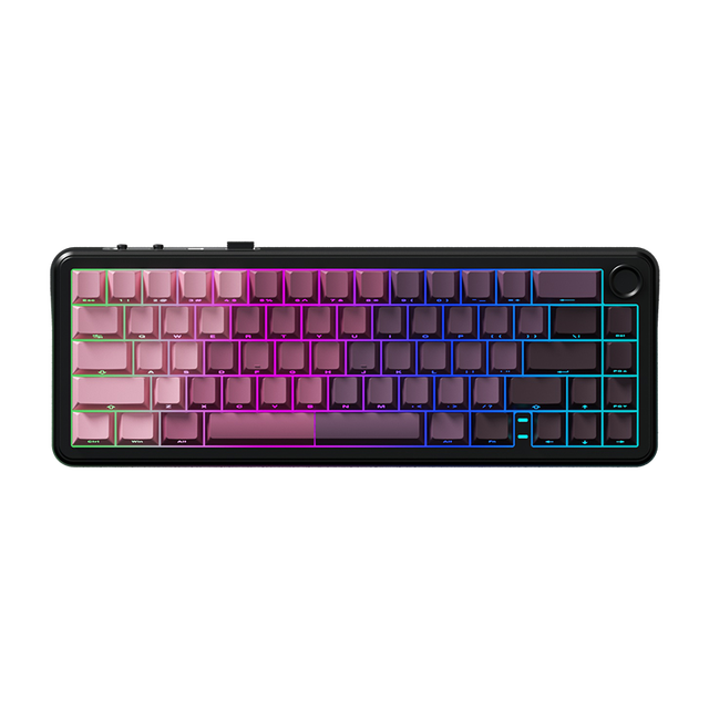Weikav WK68 Mechanical 2.4G+ Wireless Custom Hot Swap Gateron Switches LED RGB 4000mAh Battery Metal Volume Knob