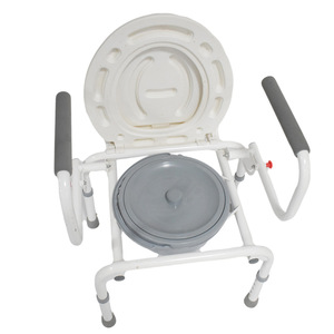 Chaise de toilette réglable en hauteur, portable, pour personnes âgées et femmes enceintes, en acier, utilisation pratique - Product Image 2