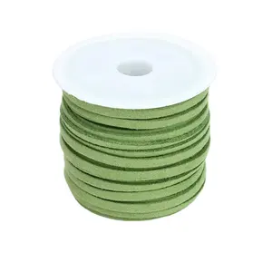 Low Price 2.7mm mixed color Safe and environmentally friendly flat suede fabric cord for jewelry making
