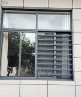 Ventanas Corredizas Modernas Personalizadas de Doble Acristalamiento, con Persianas de Acero Inoxidable, Aislamiento Térmico Exterior, Aleación de Aluminio, Horizontales e Insonorizadas