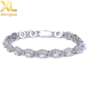 Premium B2B Wholesale VVS Moissanite Round Brilliant <b>Beaded</b> Bracelets S925 <b>Silver</b> Iced Out Hip Hop Jewelry Custom Supplier - Product Image 5