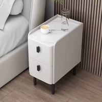 Table de chevet intelligente avec charge sans fil, lumière LED et verrouillage par empreinte digitale, table d'appoint étroite et fine pour chambre à coucher