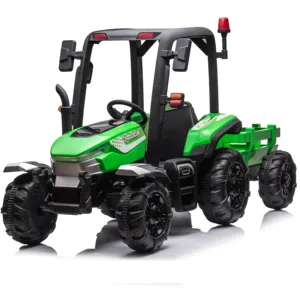 2022 Novo Modelo 12V Bateria Passeio em Trator Agricultor 6 Rodas De Plástico Crianças Passeio Elétrico no Carro