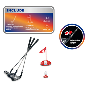 Ensemble de clubs de golf réglables pour enfants 5 clubs rétractables en acier inoxydable avec 2 balles d'entraînement Ensemble d'entraînement de voyage portable - Product Image 5