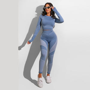 Maglione <span class=keywords><strong>Cardigan</strong></span> in maglia al Neon <span class=keywords><strong>pied</strong></span> <span class=keywords><strong>de</strong></span> <span class=keywords><strong>poule</strong></span> alla moda 2021 set da donna Casual a manica lunga inverno 2 pezzi set da donna - Product Image 3