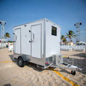 Camping 2 Stations Toilettes Mobiles de Luxe Remorque Extérieure Douche Portable Toilettes pour Parcs - Product Image 2