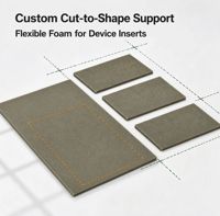 Ruban en éponge conductrice grise antichoc, coussin en mousse PU résiliente pour l'emballage protecteur des composants sensibles