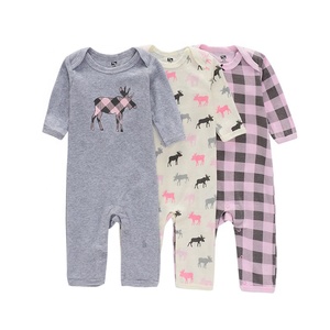 Ensemble de pyjama en coton à manches longues pour bébé fille et garçon, barboteuse de bonne qualité, lot de 3 pièces - Product Image 5