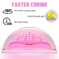 Lampu Kuku UV LED 72 Lampu dengan Sensor Otomatis, Pengering Kuku, Mesin Pengeras untuk Rumah dan Salon