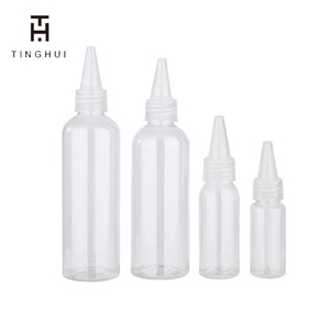 Bouteille compte-gouttes en plastique PET transparent de 3oz, 4oz, 5oz, 8oz, 12oz pour pigments, encre, huile capillaire, sauce, avec bouchon à vis - Product Image 6