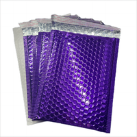 Offre Spéciale personnalisé violet métallique feuille bulle enveloppe auto-scellante étanche écologique emballage cadeau mousse rempli enveloppe courrier