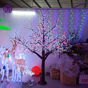 Fantástico Árbol de Flores de Cerezo LED, Flores Luminosas para Decoración de Calles en Navidad, IP65 Impermeable, Alimentado por Energía Solar - Product Image 6