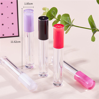 Tube de brillant à lèvres vide 5 ml rose rouge avec applicateur, emballage 5g, avec pinceau, contenants pour brillant à lèvres