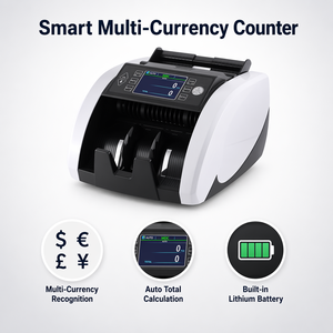 <span class=keywords><strong>Machine</strong></span> à compter l'argent avec détecteur de billets contrefaits, compteur de devises mixtes, <span class=keywords><strong>machine</strong></span> à compter l'argent liquide avec batterie au lithium MMK - Product Image 1
