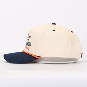 Casquette de baseball sportive personnalisée à 5 panneaux avec logo brodé, chapeau de golf Performance Rope, broderie à la main, style formel, caractéristiques de tissu courantes - Product Image 3