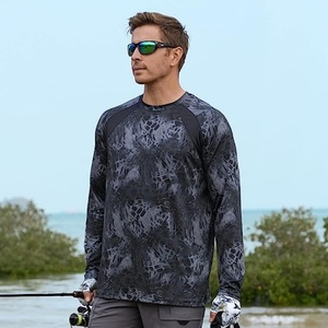 Camisa de Pesca de Manga Larga con Cuello Redondo, Transpirable y a la Moda para Hombre, de Alta Calidad OEM - Product Image 6