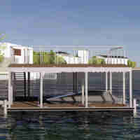 Autres fournitures marines Ponton en aluminium Dock flottant pour bateaux pontons Jet Ski Dock flottant
