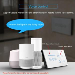 Alta calidad Smart Touch WIFI 4 interruptor de la luz y el interruptor del ventilador para casa inteligente - Product Image 5