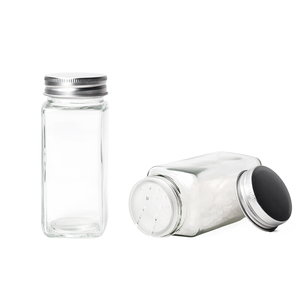 Tarro <span class=keywords><strong>de</strong></span> cristal transparente cuadrado <span class=keywords><strong>de</strong></span> 4 oz al por mayor, tarro <span class=keywords><strong>de</strong></span> cristal hermético con tapa para almacenamiento en la cocina - Product Image 2