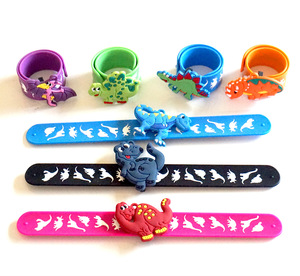 Pulsera Niños Dibujos animados Animal Dinosaurio Silicona Snap Ring Pulsera Juguete - Product Image 6