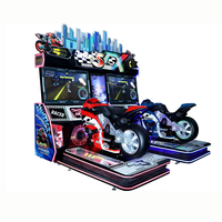 Machine de jeu de course de moto simulateur 5DX, jeu d'arcade à pièces, mouvement super moto, course de voiture, plateau pour les centres de jeux, espagnol