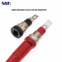 Connecteur banane en cuivre pur 4mm/2mm, borne de liaison haute intensité, prise de test, bloc terminal isolé pour panneau, alimentation PCB aérospatiale IP55