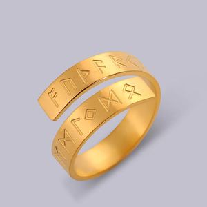 Anillo Ajustable con Runas Nórdicas Futhark <span class=keywords><strong>de</strong></span> Myshape, Símbolo Nórdico, Amuleto <span class=keywords><strong>de</strong></span> Protección, Anillo <span class=keywords><strong>de</strong></span> Boda <span class=keywords><strong>de</strong></span> Acero Inoxidable para Hombre y Mujer - Product Image 6
