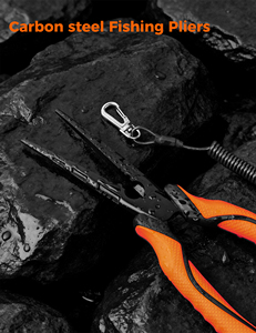 <span class=keywords><strong>Pince</strong></span> de pêche multifonction portable en acier au carbone écologique, ouvre-anneaux, résistante <span class=keywords><strong>à</strong></span> la corrosion, extracteur d'hameçons pour eau salée, avec cordon - Product Image 6