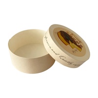 Boîte à gâteau basque ronde en papier kraft de qualité supérieure, résistante à la graisse, pour pâtisserie, gâteaux à emporter, boîtes à gâteaux