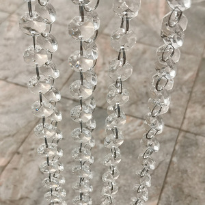 Decorazioni per soffitto matrimonio perline di cristallo perline di <span class=keywords><strong>vetro</strong></span> per tenda evento di natale decorazioni per scena di perline trasparenti tenda - Product Image 5
