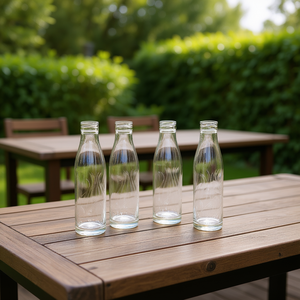 Hipdeer – Bouteille en verre modulable 500 ml avec couvercle transparent, résistante à la chaleur, pour bière, style minimaliste, logo et couleur personnalisables - Product Image 2